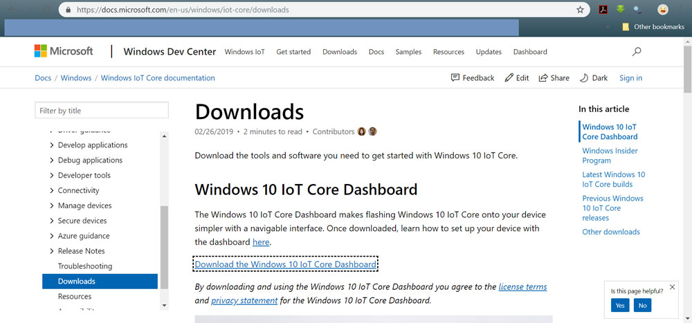 windows 10 iot core licensing