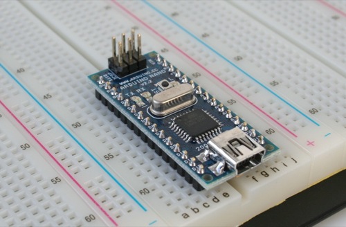 Arduino nano on breadboard