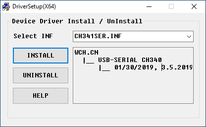 CH340 driver install on windows step 1