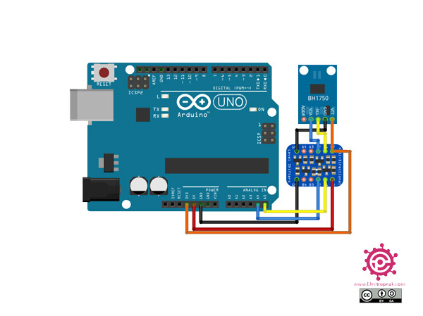BH1750 Sensor Arduino circuit