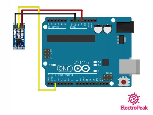 Interfacing DS18B20 Temperature Module with Arduino - Electropeak