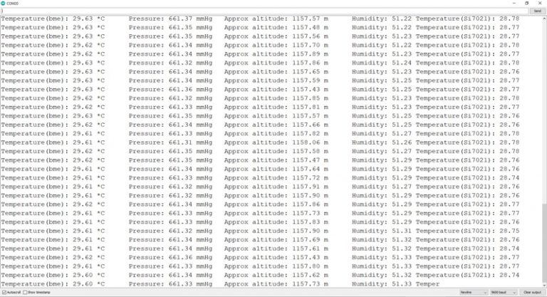 Using GY-21P + BMP280 SI7021 Humidity Temperature Sensor w/ Arduino