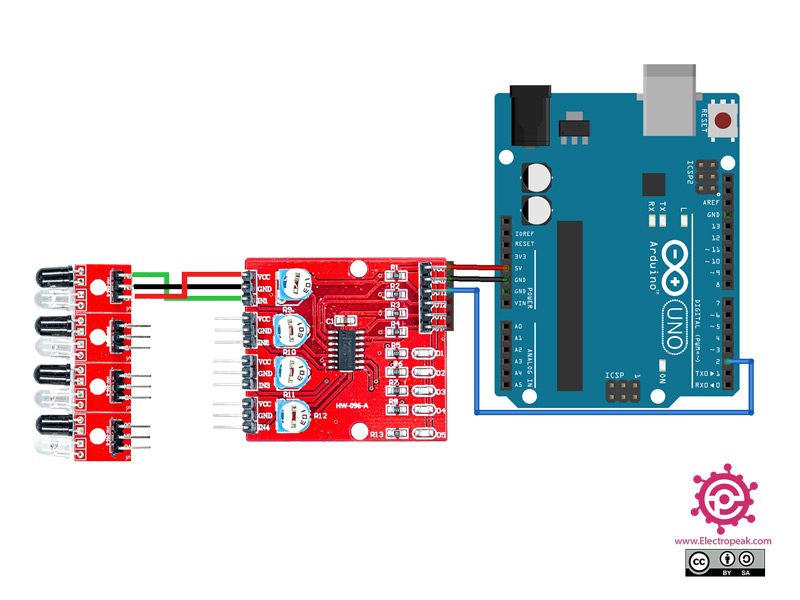 IR Module Arduino circuit