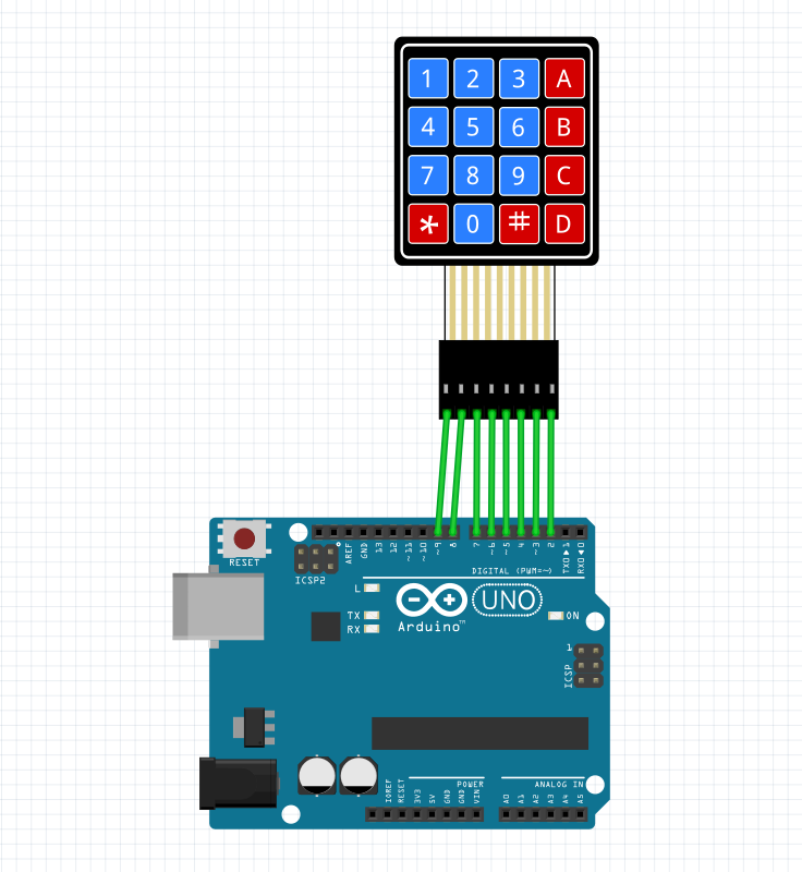 Keypad Arduino circuit