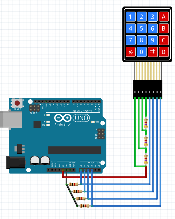 Keypad Arduino circuit