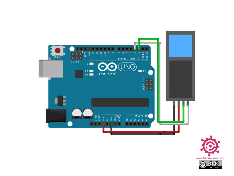 R308 Sensor Arduino circuit