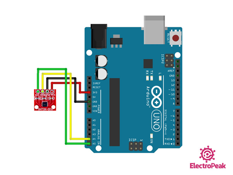 SHT31 Sensor Arduino circuit