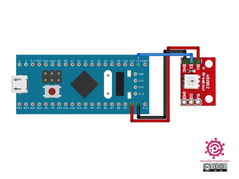 Interfacing WS2812 - LED RGB Color Module With Arduino And STM32