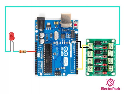 Interfacing PC817 4-Channel Optocoupler Module with Arduino