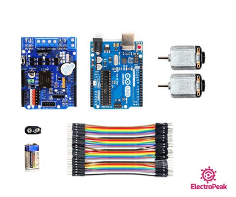 Interfacing L298P H-bridge Motor Driver Shield with Arduino - Electropeak
