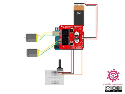 Interfacing VNH2SP30 Monster Motor Shield with Arduino - Electropeak