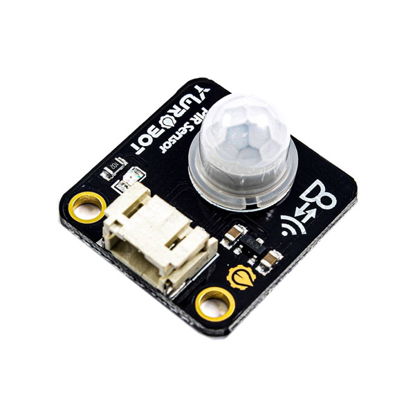 PIR or Passive Infra-Red sensors use a pair of pyroelectric sensors to detect heat energy in the surrounding environment. This module is used to detect motion of human or animal and have ranges of up 6 meters and 100 degrees viewing angle. These sensors are usually used for security systems. This module features high sensitivity, high reliability and small size. Its LED turns on with motion detection and it works without connecting to the microcontroller.