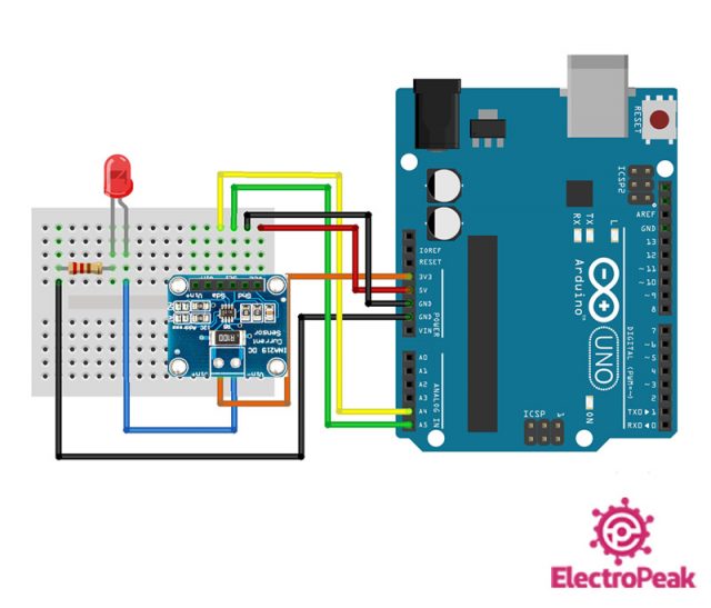 Interfacing INA219 Current Sensor Module with Arduino - Electropeak
