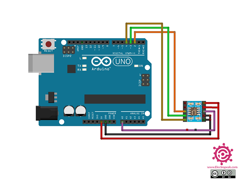 X9C104 Module Arduino circuit