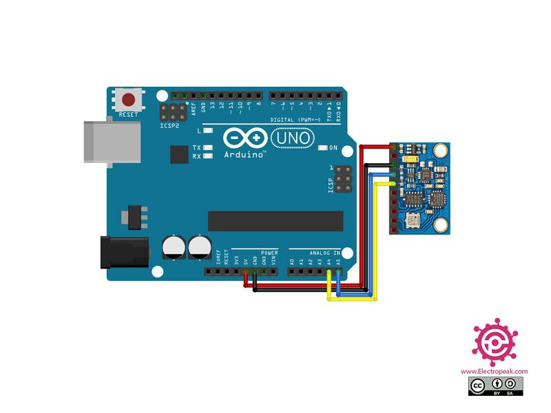 GY-801 IMU Sensor Arduino circuit