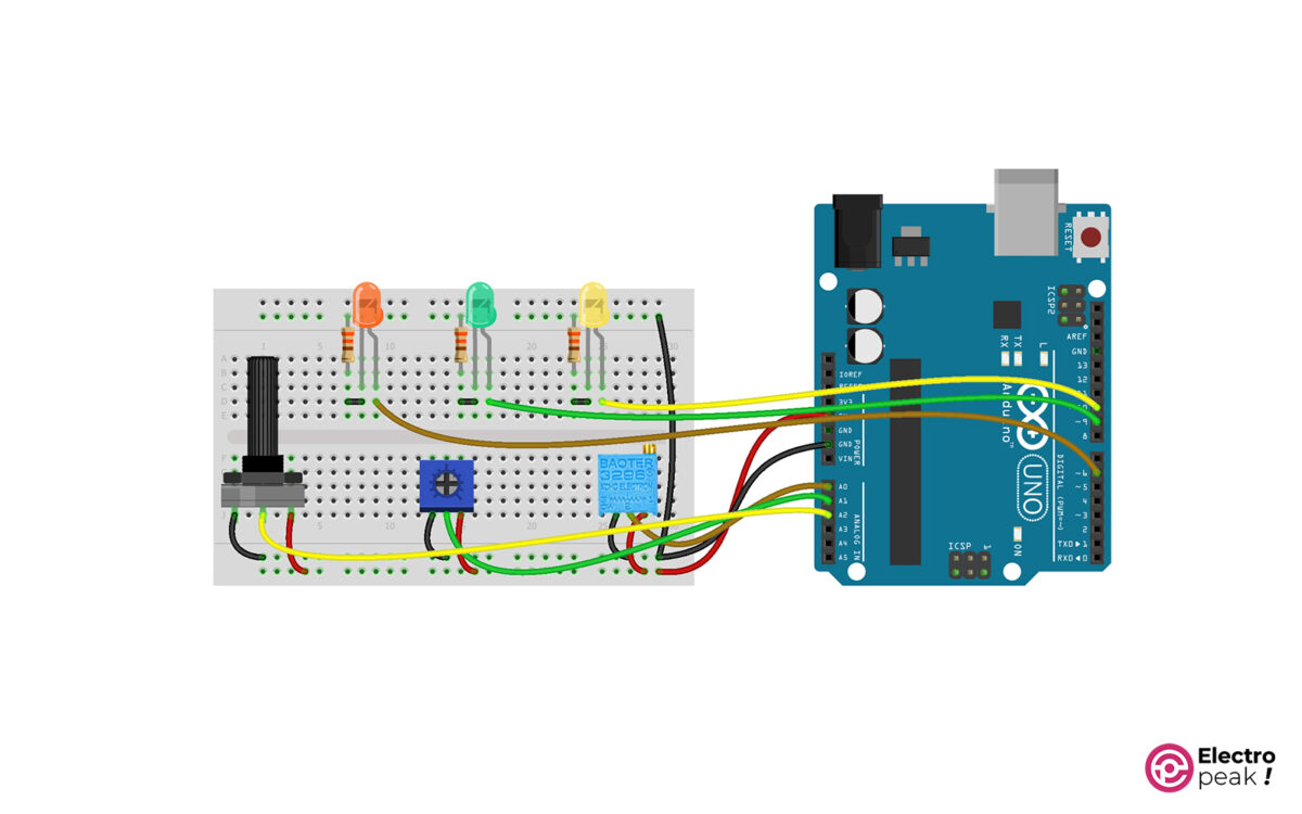 Potentiometer Arduino circuit
