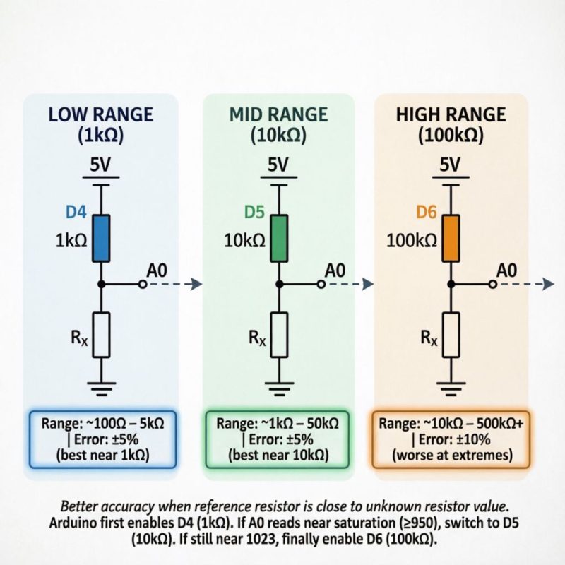 Ohmmeter range-selection