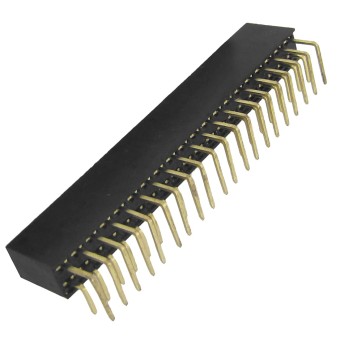 2x20 Pin Right Angle Female Header - 2.54mm Pitch