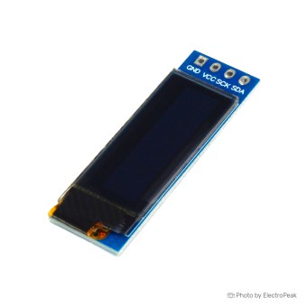 0.91inch 128x32 I2C OLED Display Module - One Color