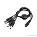 DC Power Splitter Cable - 1 Female to 4 Male, 5.5x2.1mm