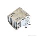 Double-Deck USB 2.0 Connector - Female, Right Angle, DIP Type