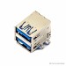 Double-Deck USB 3.0 Connector - Female, Right Angle, DIP Type