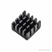Aluminium Heat Sink - 14x14x7mm (Black)