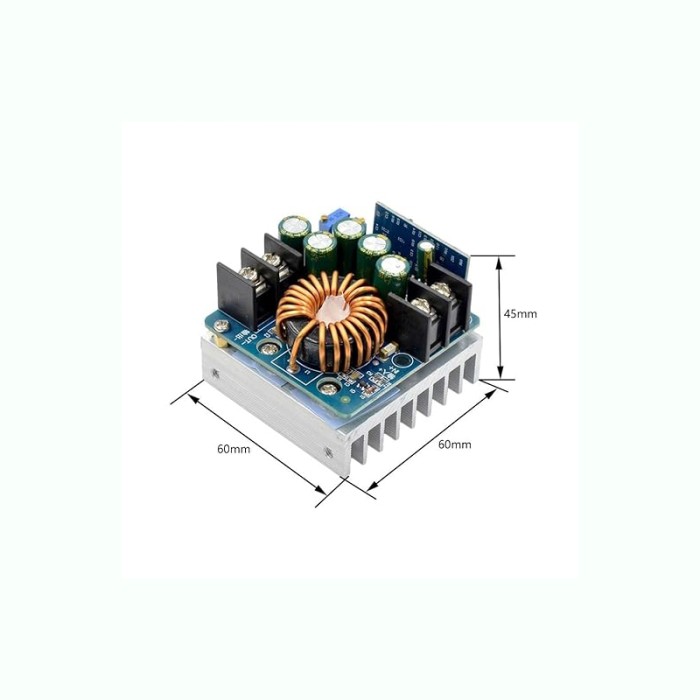 2-Pack 400W 15A DC-DC Step Up Boost Converter Module - Adjustable 10V-60V Output