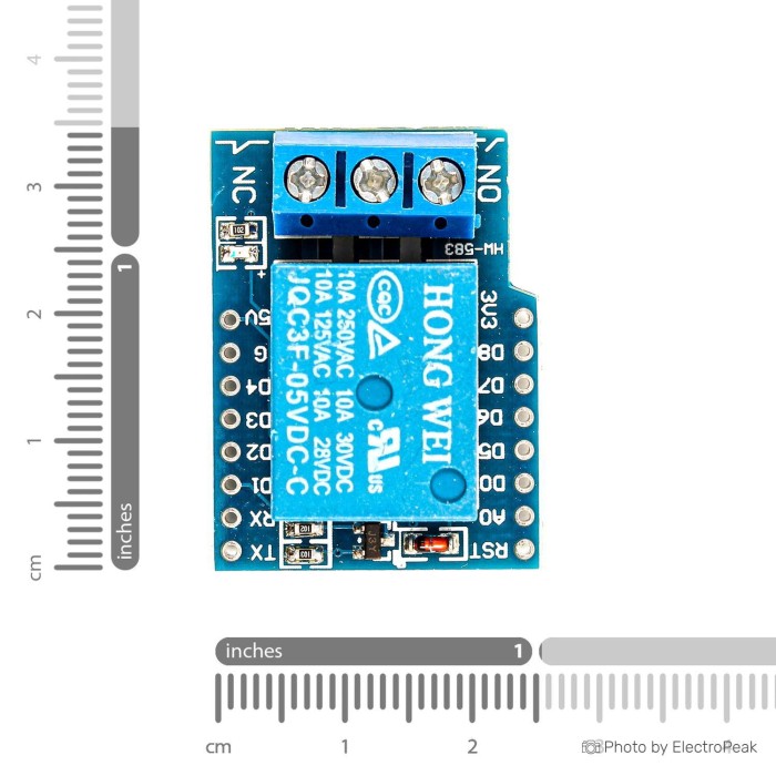 Un Canale Wemos D1 Mini Relay Shield Wemos D1 Mini Modulo Relè Per - Foto 2