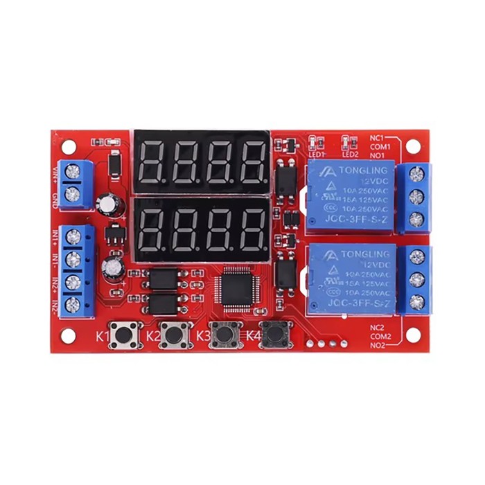 Module 12V Cycle Timer Delay Control Switch Relay Module With Dual LED ...
