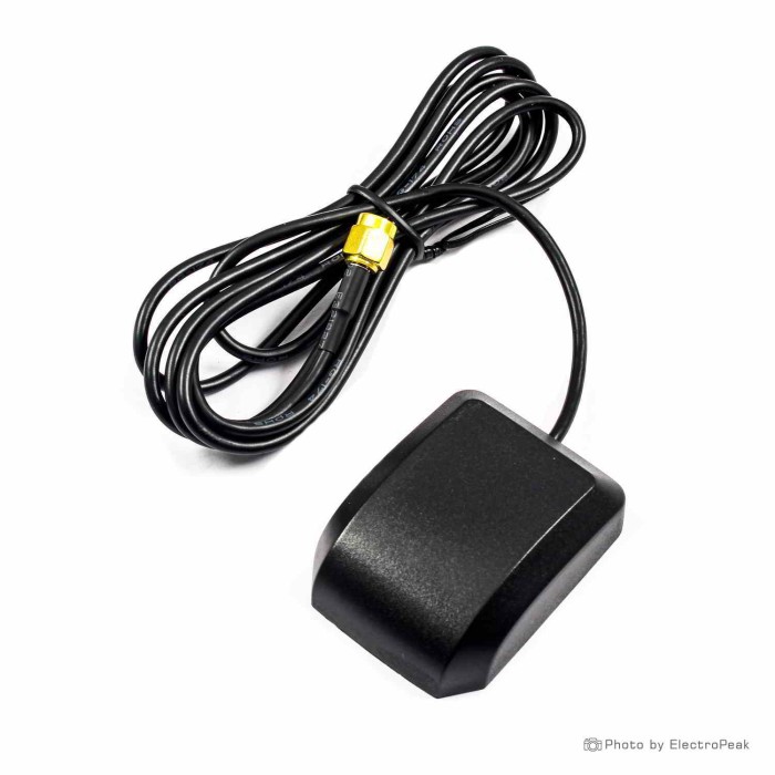 YONGJIANGXIA GPS Active Car Antenna – SMA Male Plug, 5M Cable (GP-03)