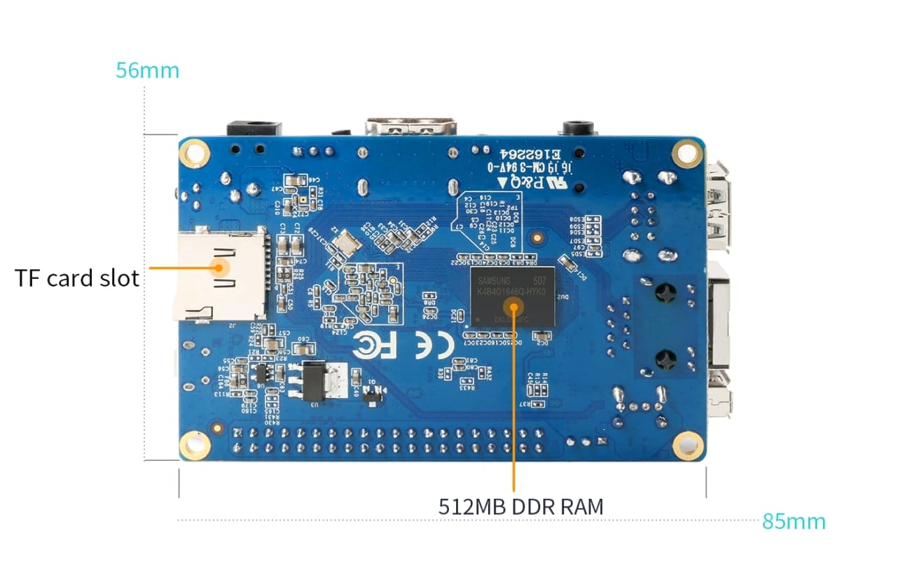 Orange Pi PC Plus Back