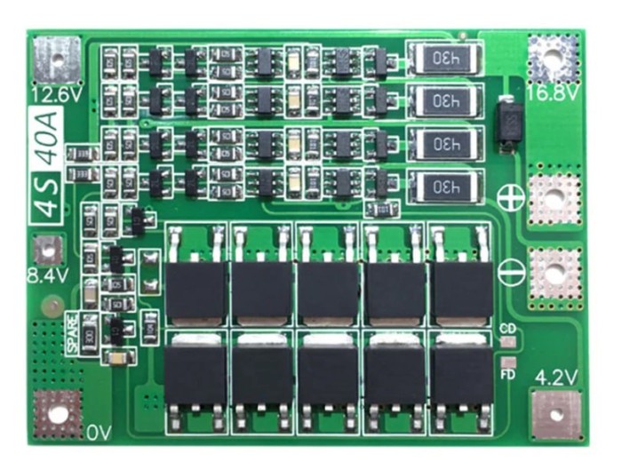 4S 16.8V 40A BMS 18650 Lithium Battery Protection Board