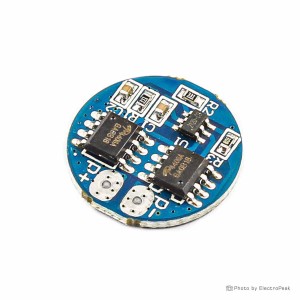 2S Round Lithium Battery Charging Protection Board - 7.4V, 5A