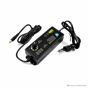 Adjustable Voltage Power Supply Adapter - 3-12V, 5A, w/ LED Display