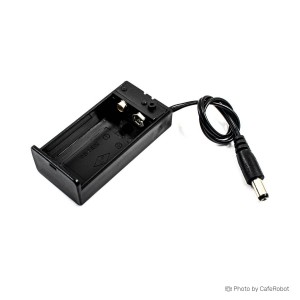 9V Battery Holder w/ Cover, ON-OFF switch & DC Male Plug