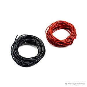 Silicone Wire - 22AWG, 0.5m Black + 0.5m Red