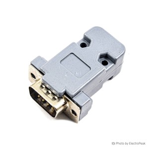 DB9 Male Solder D-SUB Connector (with Plastic Housing) - Pack of 5
