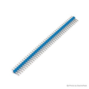 1x40 Pin Male Header - 2.54mm Pitch (Blue) - Pack of 20