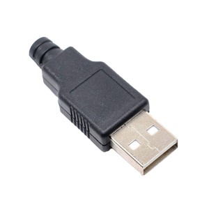 USB 4 Pin Plug (with Plastic Cover) - Pack of 10