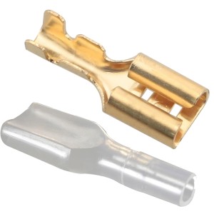 Brass Crimp Terminals with Insulated Sleeves - Pack of 20