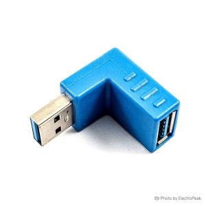 USB Male to Female Converter (Right Angle)