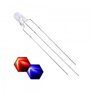5mm Bi-Color Red Blue Common Cathode LED - Pack of 50