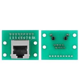 RJ45 Network Female Port to DIP 9-Pin Adapter Breakout Board - Pack of 2