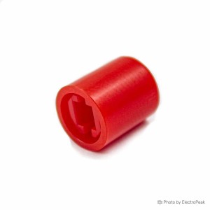 Cap for 6mm Tactile Push Button Switch - 6x6mm (Red) - Pack of 20