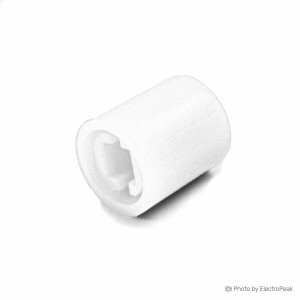 Cap for 6mm Tactile Push Button Switch - 6x6mm (White) - Pack of 50