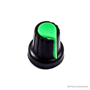 Plastic Potentiometer Knob Cap - 15mmx17mm (Green) - Pack of 10