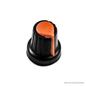 Plastic Potentiometer Knob Cap - 15mmx17mm (Orange) - Pack of 10