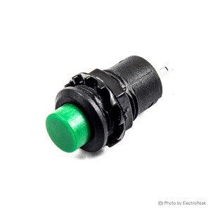 DS-428 12mm Momentary Push Button Switch - Green - Pack of 5