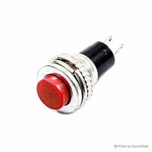 DS-314 12mm Momentary Push Button Switch - Red - Pack of 5